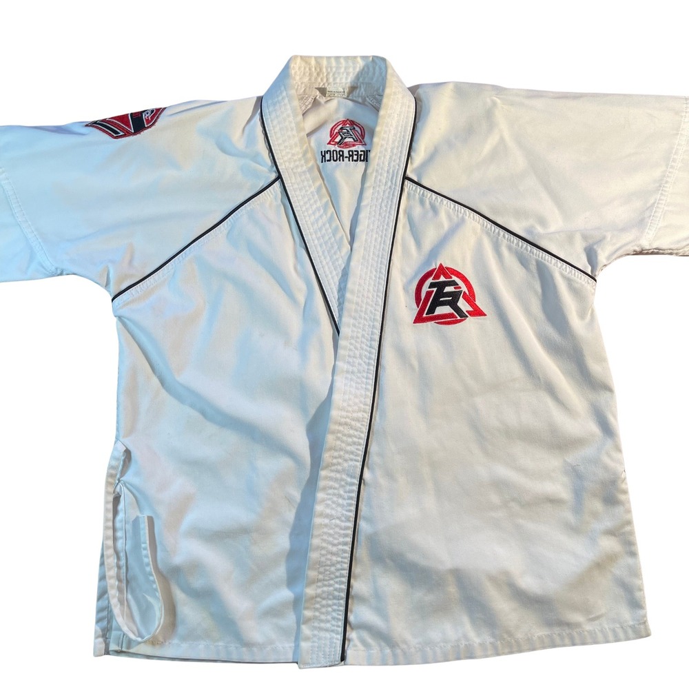 Tiger Rock Kids White Karate Jacket Taekwondo Martial Arts Uniform Gi Size 2/150